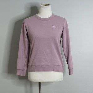 Acne Studios College Face Sweatshirt Womens Small Purple Crewneck
